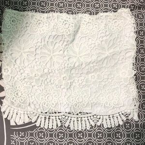 Lace tube top